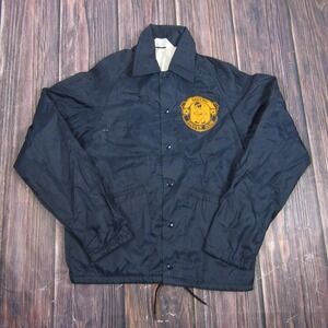 Vintage Don Alleson Sereno Soccer Club Jacket Mens XS Blue Nylon Windbreaker